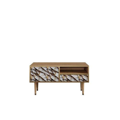 Ottohome Meuble Tv3-319 Chêne 1 Tiroirs 1 Porte 114x48x57 Cm