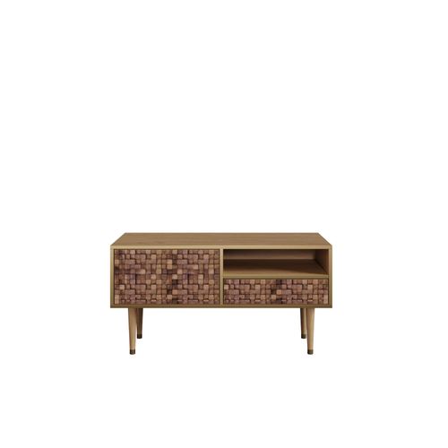 Ottohome Meuble Tv3-307 Chêne 1 Tiroirs 1 Porte 114x48x57 Cm
