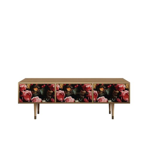 Ottohome Meuble Tv4-324 Chêne 2 Tiroirs 2 Portes 170x48x57 Cm