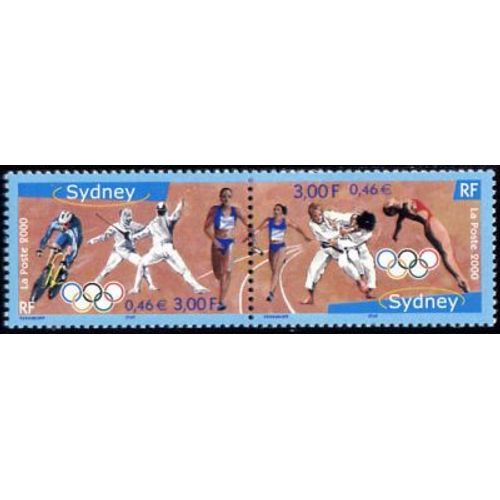 Timbre France Neuf 2000 - Jeux Olympiques De Sydney 2 X 3.00 - Yt 3340a