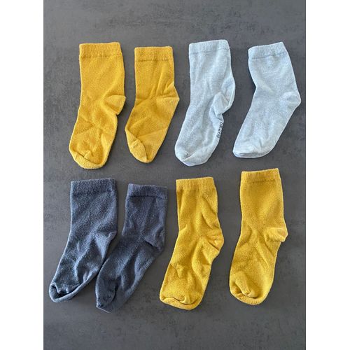 Lot De 4 Paires De Chaussettes Jaune/Gris/Noire Taille 27/30 Kiabi