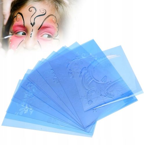 12x Pochoirs De Peinture Visage De Nombreux Motifs