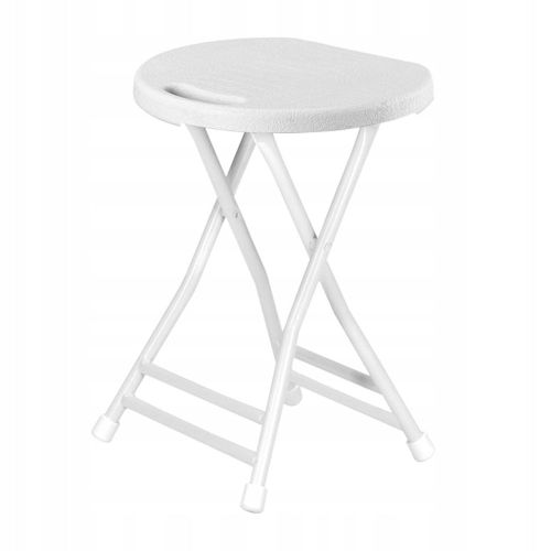Tabouret Pliant Peu Encombrant Tabouret Rond Chaise De Dortoir Légère Blanche