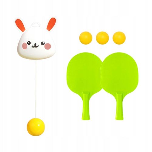 Entraîneur De Ping-Pong Suspendu D'intérieur, Exercice De Tennis De Table, Blanc 3 Balles