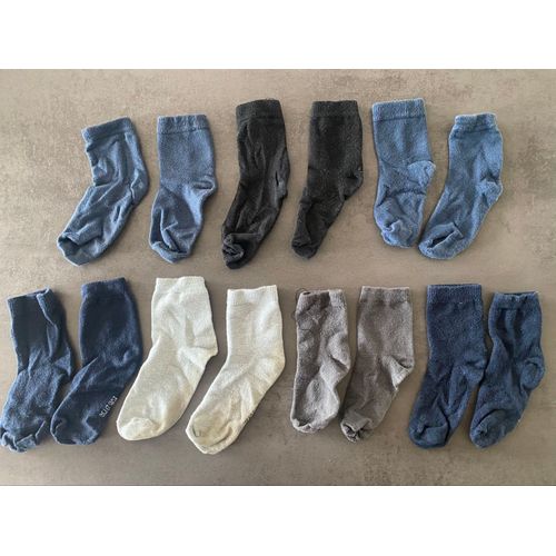 Lot De 7 Paires De Chaussettes Bleu/Gris/Blanc Taille 27/30 Kiabi
