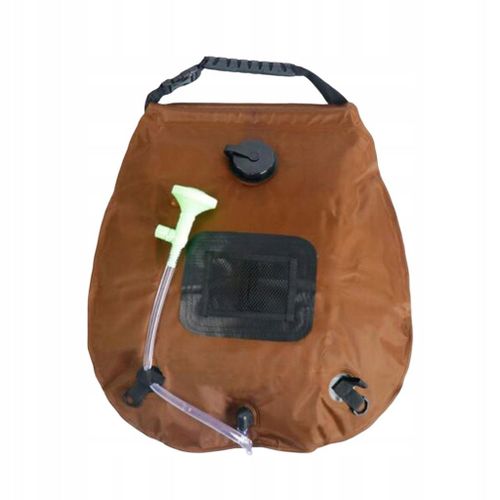 Sac de douche solaire de camping, pommeau de douche marche/arrêt, filet portable