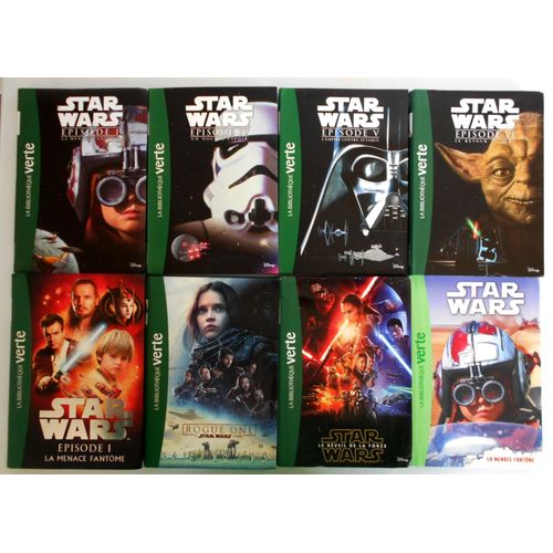 La Bibliotheque Verte Lot De 8 Livres Série Star Wars Romans 8/12 Ans
