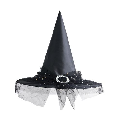 Chapeau D'halloween Sorcière Femmes Chapeaux D'halloween Noir