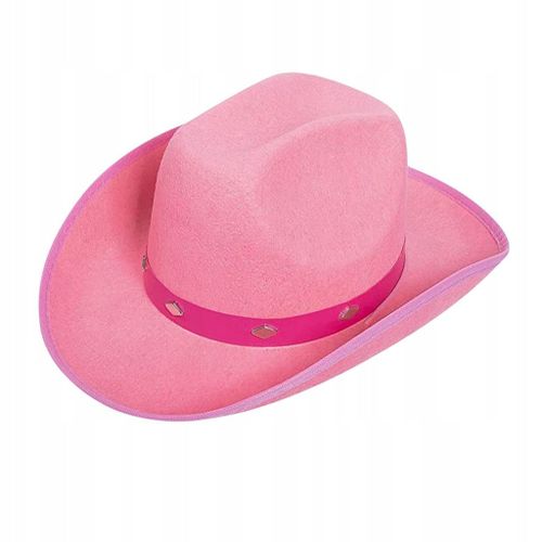 Chapeau De Cowboy En Feutre Pour Accessoires De Costume D'halloween, Déguisement, Rôle Rose
