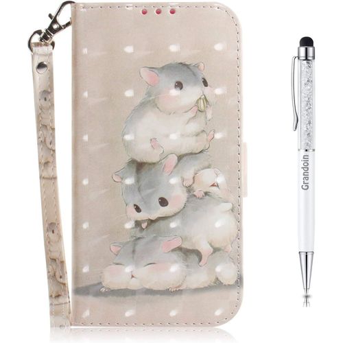 Coque?Pour Huawei P Smart 2020,?[Peinture?3d]?Pu?Etui?Housse?En?Cuir?Portefeuille?De?Protection?Avec?[Emplacements?Cartes]?[Fonction?Support]?[Fermeture?Magntique]?Flip?Case (Cureuil)