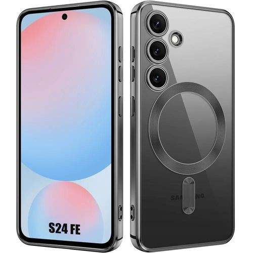 Coque Pour Samsung Galaxy S24 Fe - Silicone Avec Anneau Magnétique - Noir - E.F.Connection