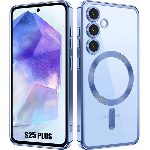 Coque Pour Samsung Galaxy S25 Plus (S25+) Avec Anneau Magnétique - Bleu - E.F.Connection