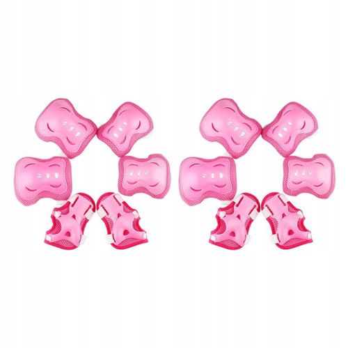 Genouillères, Coudières, Protège-Poignets, Ensemble De Protections Pour Skateboard Pour Enfants, Rose