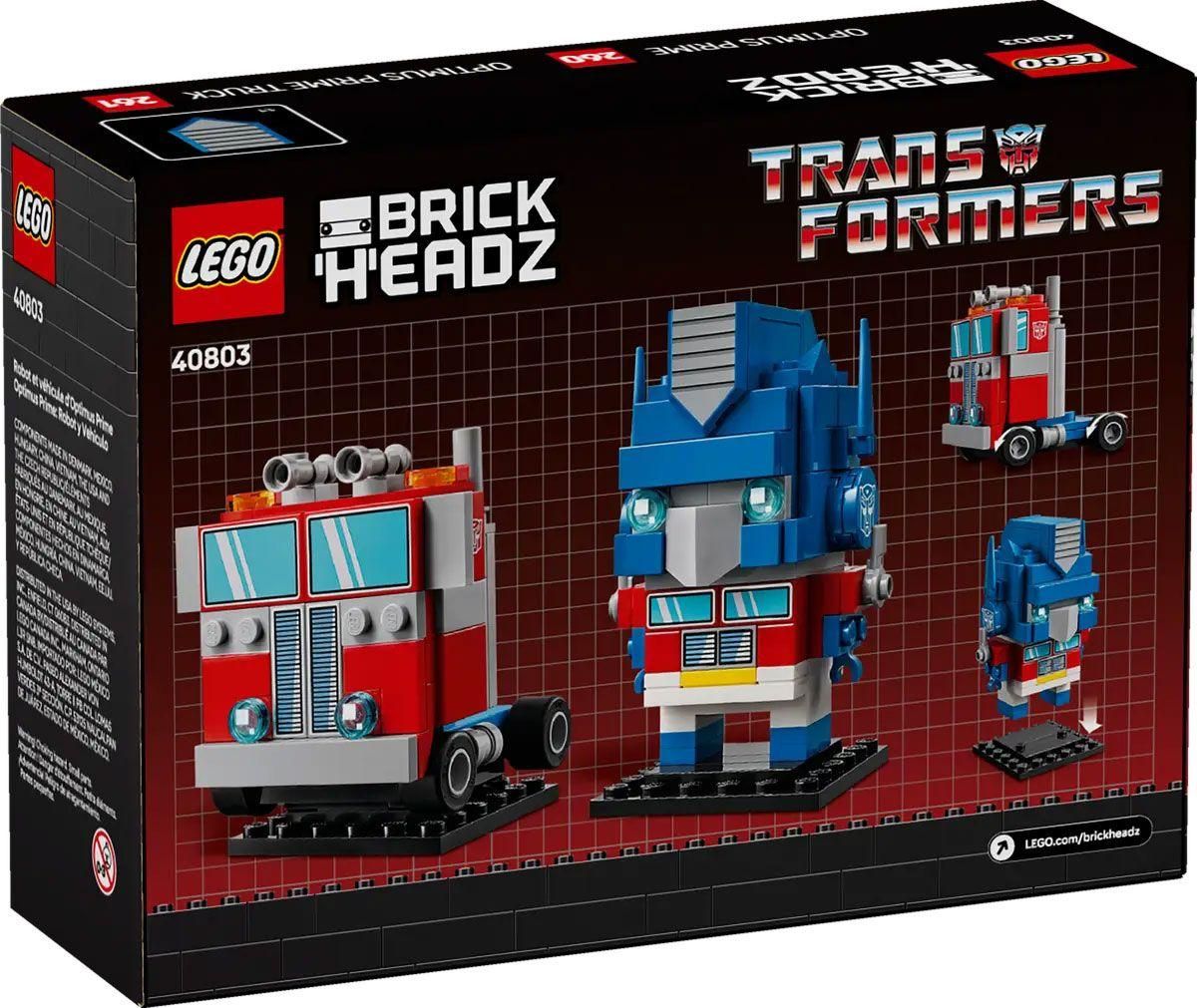 Lego Brickheadz - Robot Et V�hicule Optimus Prime - 40803 - 2