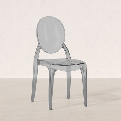 Chaise De Salle À Manger Transparente - Style Victoria Ghost Gris Transparent