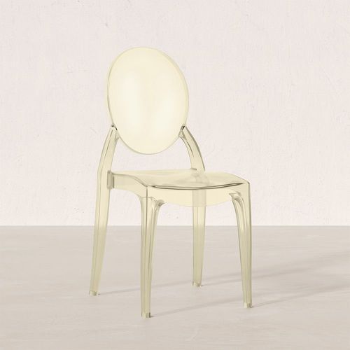 Chaise De Salle À Manger Transparente - Style Victoria Ghost Ambre