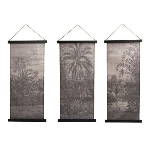 Kakemono triptyque tropique