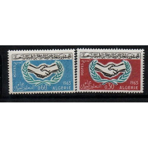 Algérie Timbre Année De La Coopération Internationale 1965
