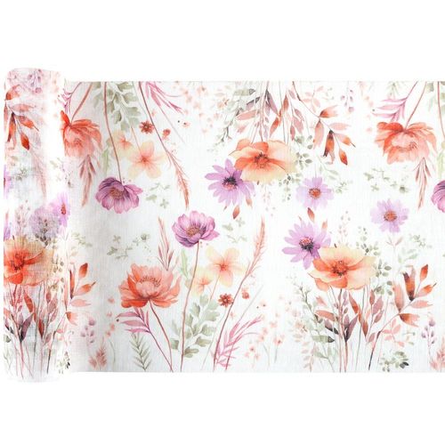 Chemin De Table Crêpe Lapinou 27cmx3m Multicolore