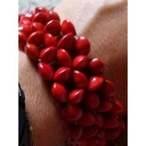 Bracelet Manchette Cubain En Graines D'acacia