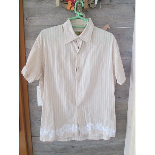 Chemise Homme Manches Courtes Beige Celio Taille L