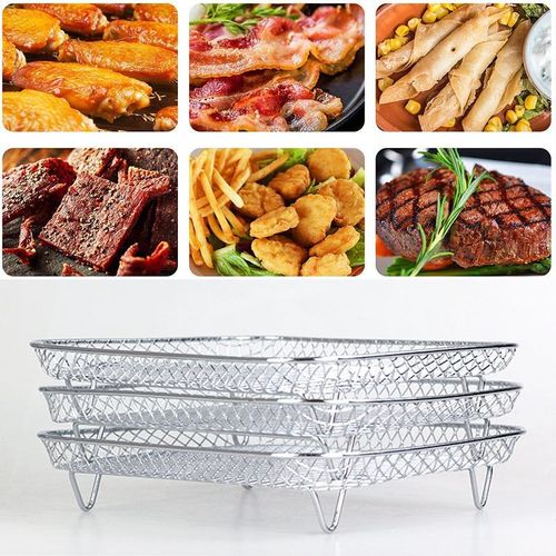 Grille de friteuse à air pour Ninja Foodi, grille de cuisson en acier inoxydable