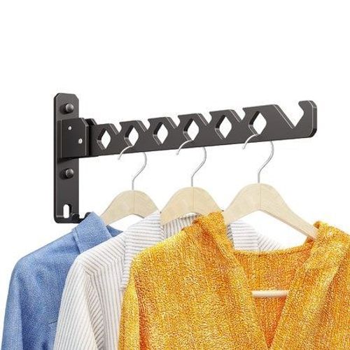Support de séchage de linge mural pliable pour cintres
