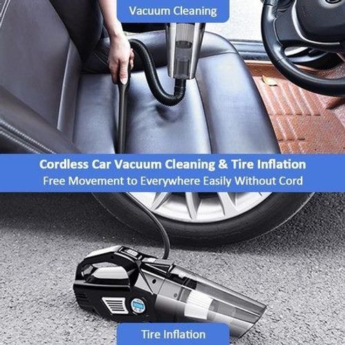 Aspirateur à main sans fil 4 en 1 pour voiture, gonfleur de pneus, compresseur d'air
