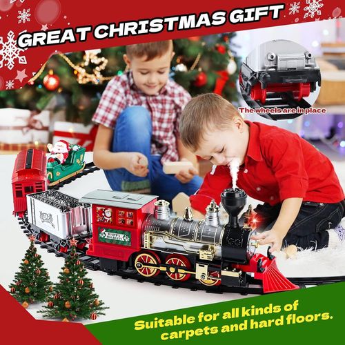 Ensemble De Jouets De Train De Noël Avec Lumières Et Sons