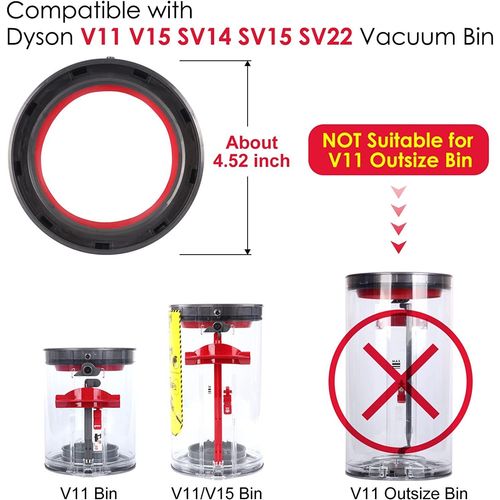 Joint d'étanchéité fixe supérieur du bac à poussière de remplacement pour aspirateur Dyson V11 V15