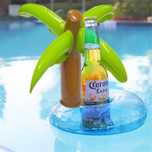 Porte-gobelet gonflable en forme de palmier pour piscine
