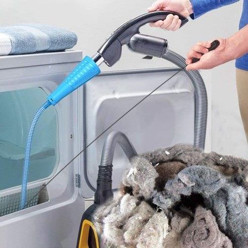 Kit de nettoyage de conduit de sécheuse, accessoire de tuyau d'aspirateur, brosse anti-peluche, nettoyeur haute pression