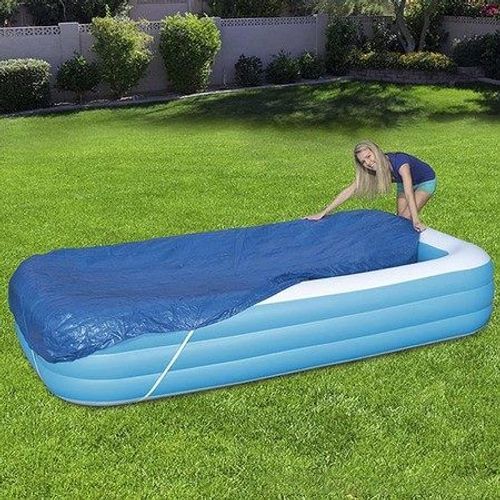 Couverture de piscine Couverture solaire pour pataugeoire de natation pour Bestway 58108 (305 x 183 cm)