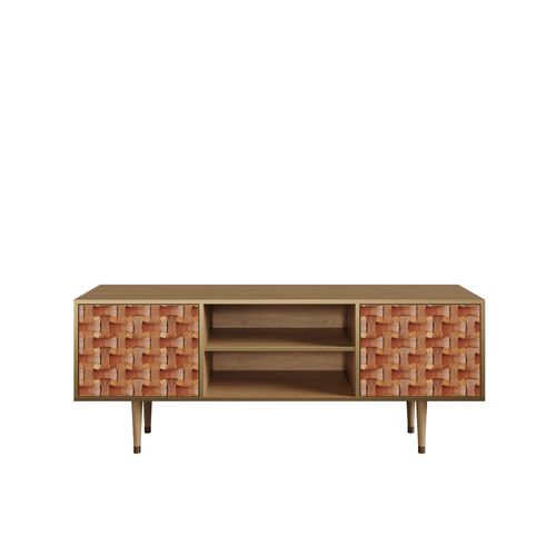Ottohome Meuble Tv2-304 Chêne 2 Portes 170x48x67 Cm