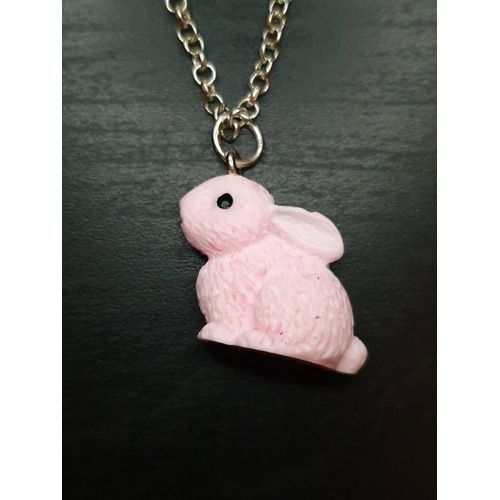 Collier Fantaisie "Lapin" Rose