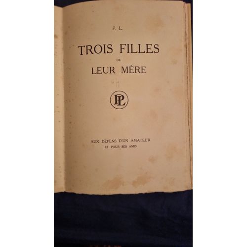 20 Gravures Érotiques Illustrant Trois Filles De Leur Mère, Roman De Pierre Louÿs