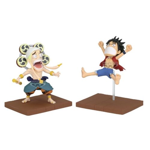 Figurine One Piece - Monkey D Luffy & Enel Wcf Log Stories 7cm