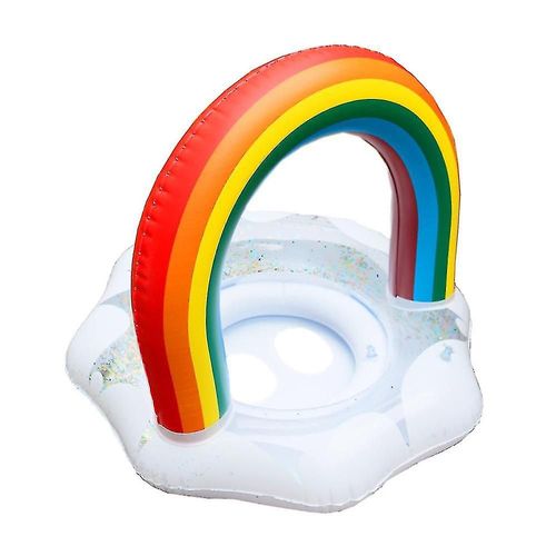 Rainbow Inflatable Swim Ring Float Pour Enfants Pool Party Water Toys Anneaux De Bain