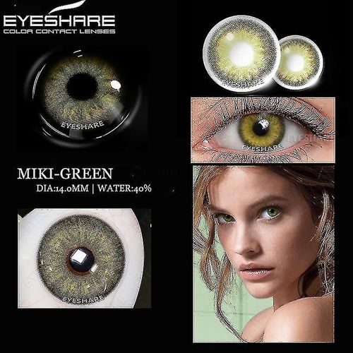 1 Paire De Lentilles De Contact De Couleur Pour Les Yeux Lentilles Brunes Naturelles Beauté Mode Monet Lentilles Bleues Contact Avec Les Yeux Verts