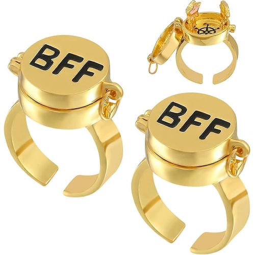Ubiuo Bob L¿Éponge Bff Anneaux Pour 2 Meilleurs Amis Anneaux D¿Anime Mignons Pour Adolescentes Anneaux Assortis Bijoux Esthétiques Réglables Cadeau Pour Femmes Filles