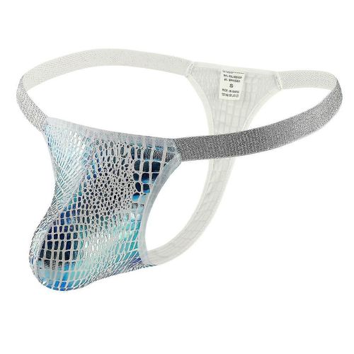 Motif Crocodile Brillant Hommes Sexy Culotte Sexy U-Convexe Grand Sac Respirant String