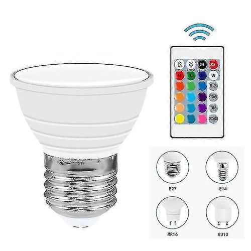 E27 Smart Control Lampe Led Rgb Lumière Dimmable E14 Gu10 Mr16 Rgb Led Lampe Colorée Changement Ampoule Led Rgb Blanc Décor Maison