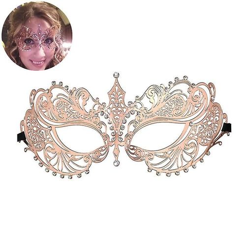 Masque De Mascarade Pour Femmes Laser Cut Métal Masque D'halloween Carnaval Vénitien Masque De Bal
