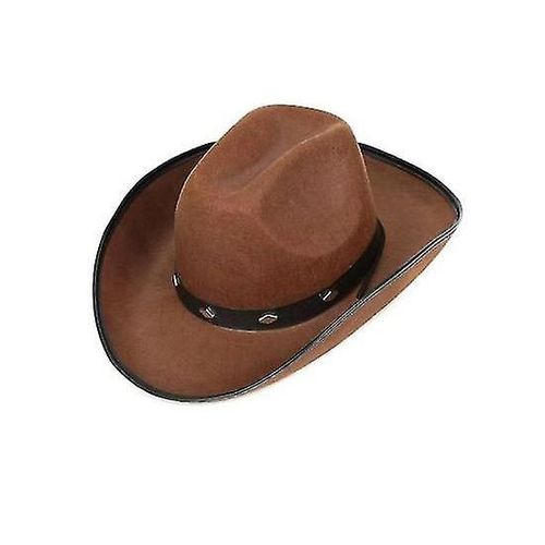 Chapeau De Cow-Boy Avec Fermeture À Tirer, Chapeau De Cow-Boy En Feutre Pour De Vrais Cow-Boys Ou Fête Costumée