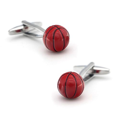 Nouvelle Arrivée 3d Basketball Cuff Links Red Color Sport Ball Design