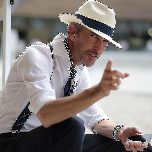 Chapeau Panama Classique Pour Femmes Hommes Chapeau À La Mode Vintage Avec Large Bord