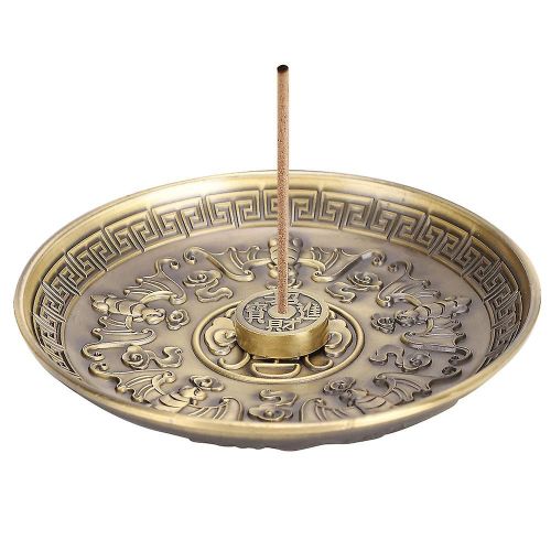 Porte-encens Cinq Bénédiction Plaque Bâton Brûleur Stand Bronze Zinc Alliage Accueil Culte