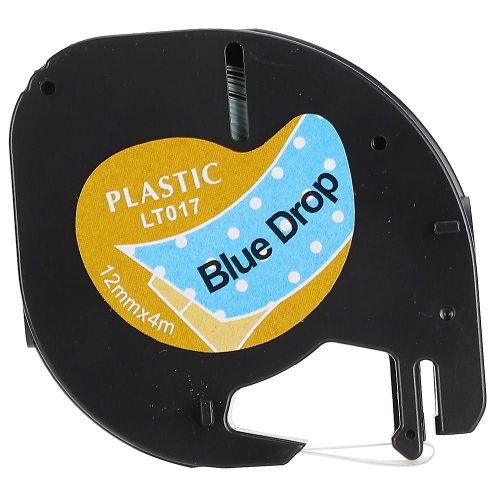 Ruban D¿Étiquette En Papier Thermique Ruban D¿Étiquetage Mignon Autocollant Type De Goutte Bleue Pour Dymo 12mm