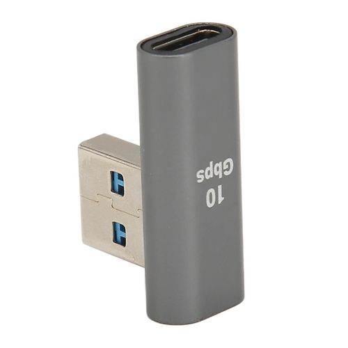 Adaptateur USB mâle vers USB C femelle à angle droit à 90 degrés Adaptateur USB3.0 vers Type C pour ordinateur portable