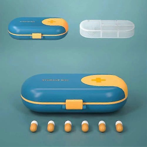 Boîte À Pilules En Plastique Portable Petites Boîtes De Rangement De Médicaments Avec 4 Compartiments Avec Couvercle Imperméable À L¿Eau Pill Organise Case